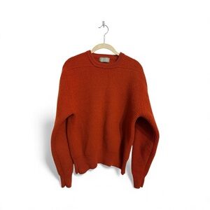 Christopher Hayes Classic Wool Orange Crewneck Sweater